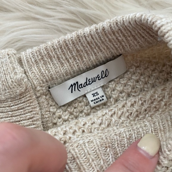 Madewell Cream Oatmeal Backroad Button-Back Knit Sweater - Picture 10 of 12